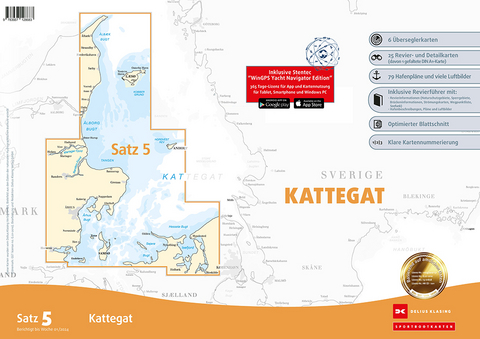 Sportbootkarten Satz 5: Kattegat (Ausgabe 2024)