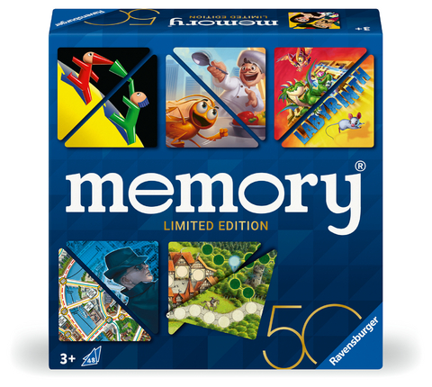 Ravensburger 22463 memory® 50 Jahre Blaues Dreieck - Die limitierte Sonderedition zum 50. Geburtstag der bekannten Ravensburger Marke, mit dreieckig gestanzten Karten für 2 bis 8 Spieler ab 3 Jahren - William H. Hurter