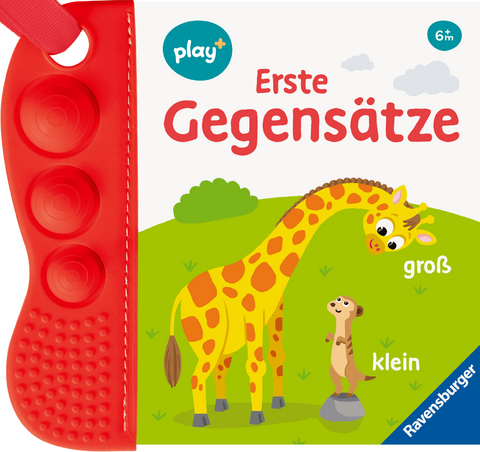 Ravensburger Play+ flip&pop: Erste Gegensätze (Mein allererstes Beißbuch), Baby-Buch ab 6 Monate