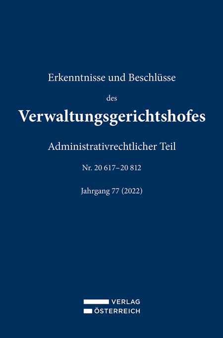 Erkenntnisse und Beschlüsse des Verwaltungsgerichtshofes - Leopold Bumberger