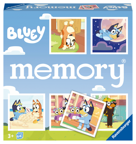 Ravensburger 22646 memory® Bluey - Der Spieleklassiker für alle Fans der Vorschulserie Bluey, Merkspiel für 2-8 Spieler ab 3 Jahren - William H. Hurter