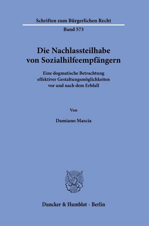 Die Nachlassteilhabe von Sozialhilfeempfängern. - Damiano Mascia