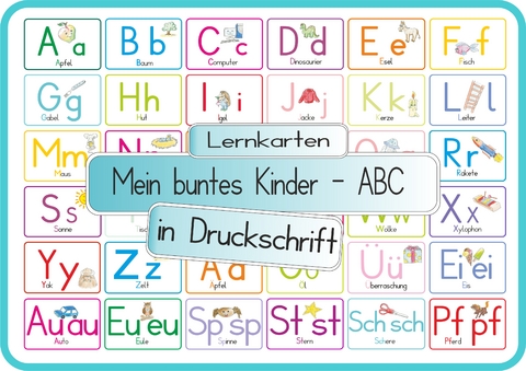 Mein buntes Kinder-ABC Druckschrift mit Umlauten, Doppellauten und Sp, St, Sch und Pf - Helga Momm