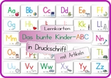 Das bunte Kinder-ABC in Druckschrift mit Artikeln - Helga Momm