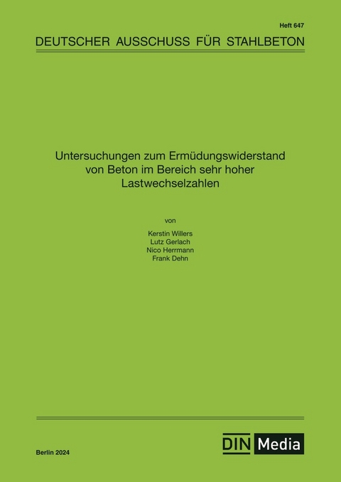 Untersuchungen zum Ermüdungswiderstand von Beton im Bereich sehr hoher Lastwechselzahlen - Buch mit E-Book