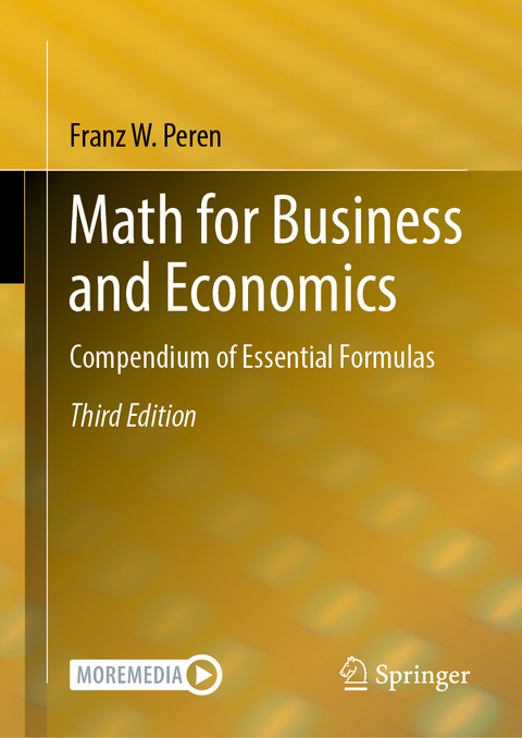 Math for Business and Economics - Franz W. Peren