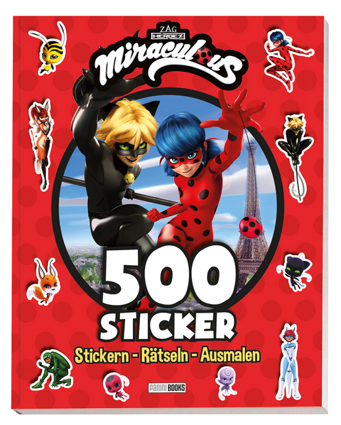 Miraculous: 500 Sticker - Stickern - Rätseln - Ausmalen -  Panini