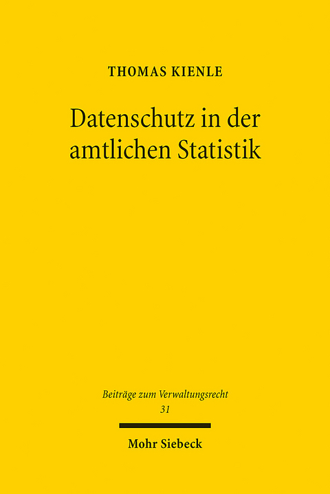 Datenschutz in der amtlichen Statistik - Thomas Kienle