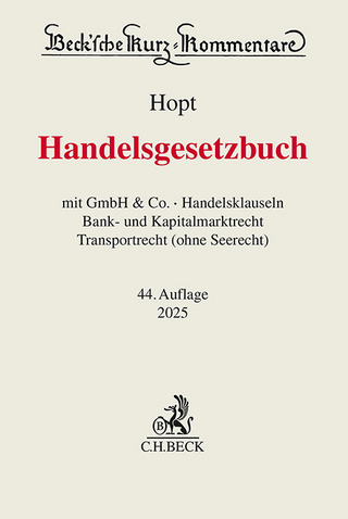 Handelsgesetzbuch - Klaus J. Hopt; Christoph Kumpan; Patrick C. Leyens