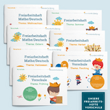 Vorteils-Set: Mit dem Grundschulkönig durch die Vorschule - 7 Freiarbeitshefte zum Preis von 6 - Manuela Winter, Diana Wimmer