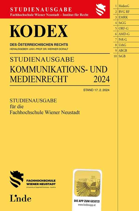 KODEX Studienausgabe Kommunikations- und Medienrecht - 