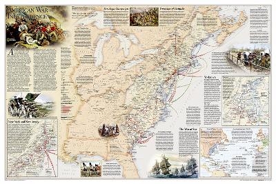 Battles of the Revolutionary War and War of 1812, folded and polybagged - National Geographic Maps