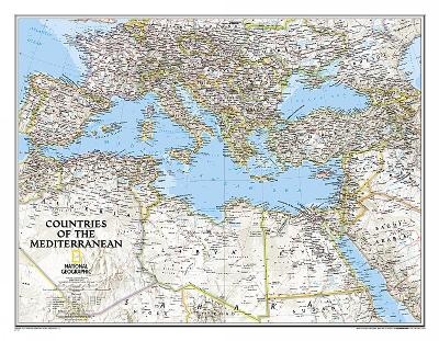 Mediterranean Region, Laminated - National Geographic Maps