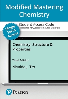 Mastering Chemistry with Pearson eText (up to 18-weeks) Access Code for Chemistry - Nivaldo Tro