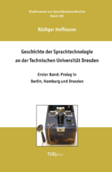 Geschichte der Sprachtechnologie an der Technischen Universität Dresden - Rüdiger Hoffmann