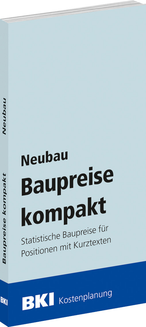 BKI Baupreise kompakt Neubau 2025