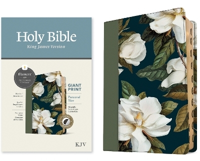 KJV Personal Size Giant Print Bible, Filament-Enabled Edition (Leatherlike, Magnolia Sage Green, Indexed, Red Letter) -  Tyndale