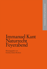 Naturrecht Feyerabend - Immanuel Kant