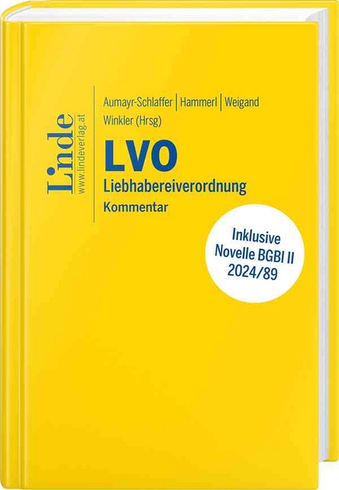 LVO | Liebhabereiverordnung - Bernhard Kuder, Nathalie Kovacs, Karin Ambrosch