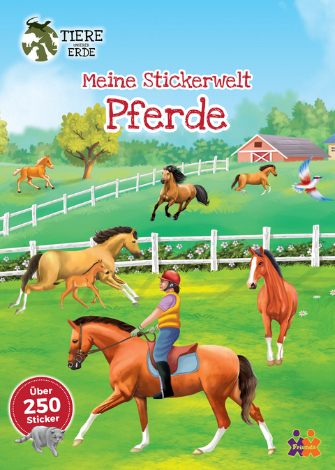 Tiere unserer Erde. Meine Stickerwelt. Pferde