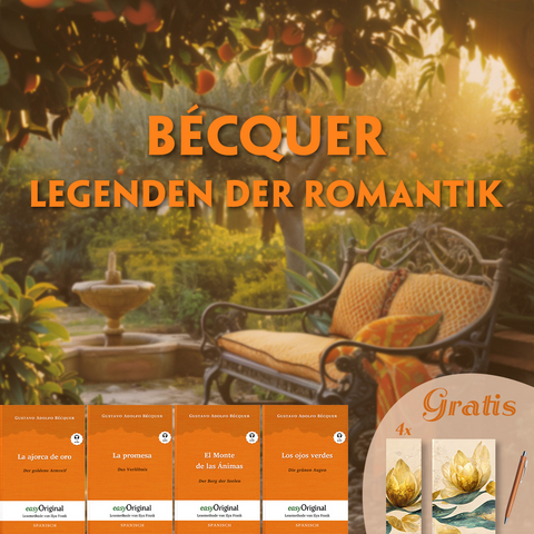 Bécquers Legenden der Romantik (4 Bücher + Audio-Online + exklusive Extras) - Frank-Lesemethode - Gustavo Adolfo Bécquer