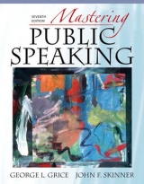 Mastering Public Speaking - Grice, George L.; Skinner, John F.