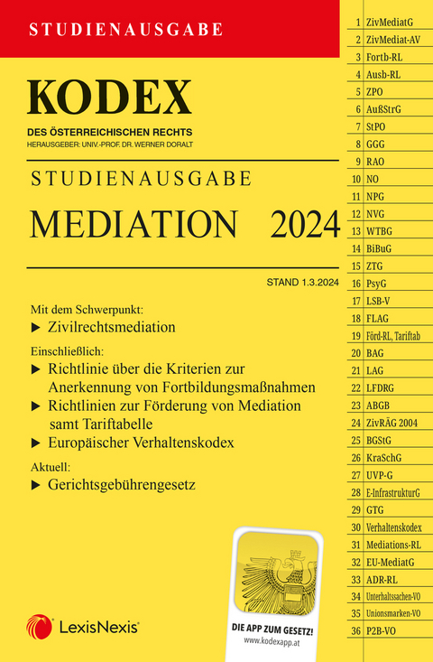 KODEX Mediation Studienausgabe - 