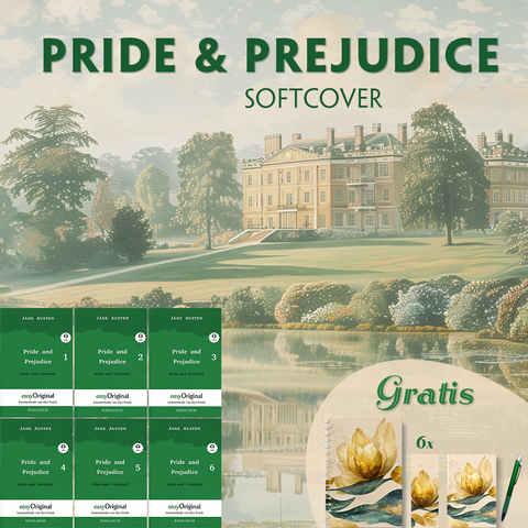 Pride and Prejudice / Stolz und Vorurteil - Softcover (6 Bücher + Audio-Online + exklusive Extras) - Frank-Lesemethode - Jane Austen