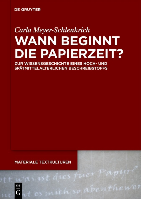 Wann beginnt die Papierzeit? - Carla Meyer-Schlenkrich