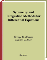 Symmetry and Integration Methods for Differential Equations - Bluman, George; Anco, Stephen