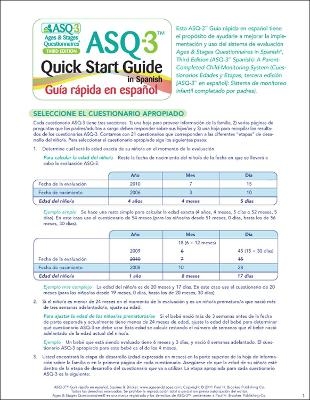 Ages & Stages Questionnaires® (ASQ®-3): Quick Start Guide (Spanish) / Guia Rapida en Espanol - Jane Squires, Diane Bricker