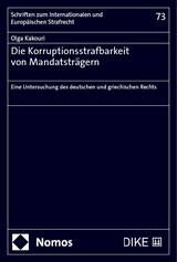 Die Korruptionsstrafbarkeit von Mandatsträgern - Olga Kakouri