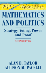 Mathematics and Politics - Alan D. Taylor, Allison M. Pacelli