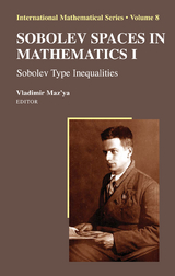 Sobolev Spaces in Mathematics I - 