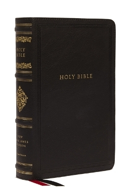 NKJV Large Print Reference Bible, Black Leathersoft, Red Letter, Comfort Print (Sovereign Collection) -  Thomas Nelson