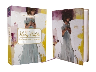 NRSVue, Holy Bible, Anne Neilson Angel Art Series, Leathersoft, Multi-Purple, Comfort Print