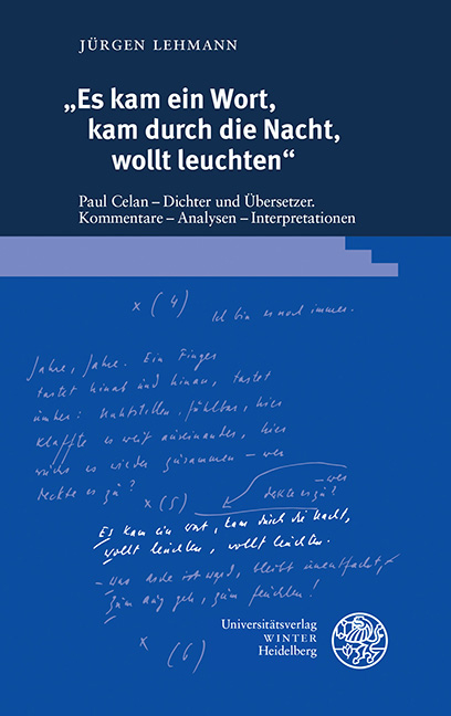 „Es kam ein Wort, kam durch die Nacht, wollt leuchten“ - Jürgen Lehmann