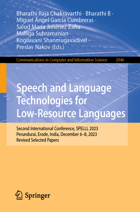 Speech and Language Technologies for Low-Resource Languages - 