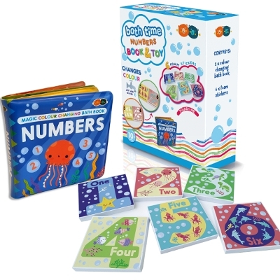 Magic Colour Changing Bath Book & Stickers - Numbers