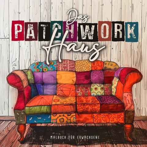 Das Patchwork Haus Malbuch für Erwachsene - Monsoon Publishing, Musterstück Grafik