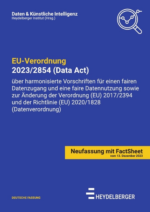 Daten &amp; Künstliche Intelligenz / EU-Verordnung 2023/2854 (Data Act) - Heydelberger Institut