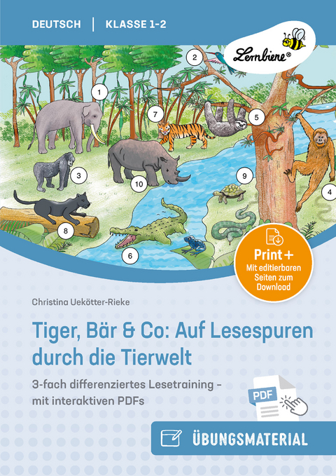 Tiger, Bär & Co: Auf Lesespuren durch die Tierwelt - Christina Uekötter-Rieke