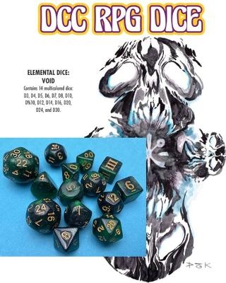 DCC RPG Dice - Elemental Dice Void - Harley Stroh