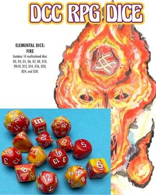 DCC RPG Dice Set Elemental Dice: Fire - Harley Stroh