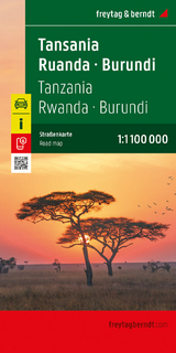 Tansania - Ruanda - Burundi, Straßenkarte 1:1.100.000, freytag & berndt - 