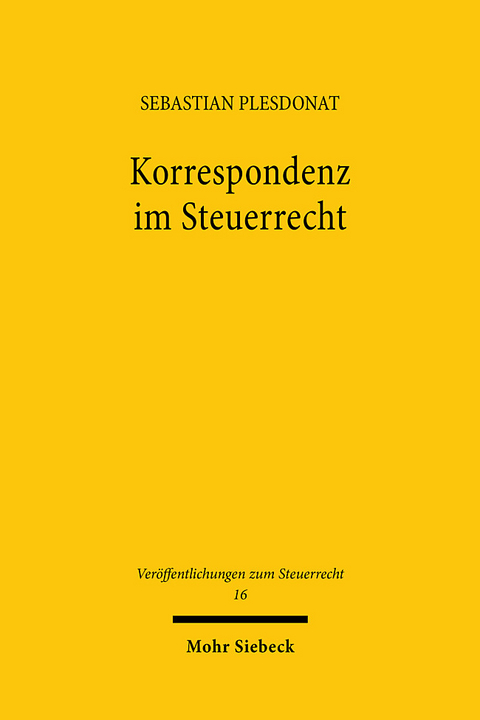 Korrespondenz im Steuerrecht - Sebastian Plesdonat