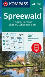 KOMPASS Wanderkarte 748 Spreewald, Teupitz, Beeskow, Lübben, Lübbenau, Burg 1:50.000