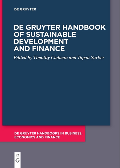 De Gruyter Handbook of Sustainable Development and Finance - 