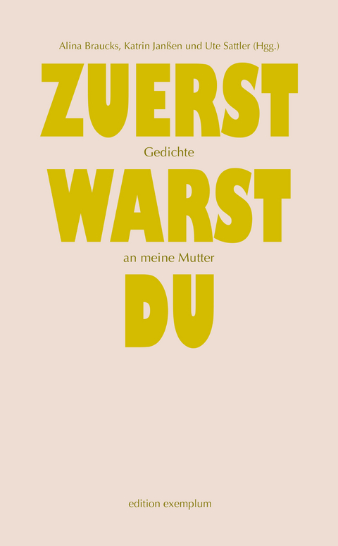 Zuerst warst du - 