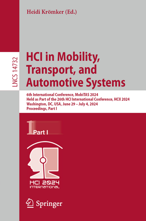 HCI in Mobility, Transport, and Automotive Systems - 